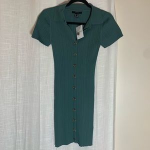 Forever 21 Green Button Up Dress